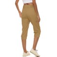 thumbnail image 4 of Timegard Sweatpants for Women Capri Pants Elastic High Waisted Drawstring Athletic Gym Pants with Pockets, 4 of 7