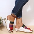 thumbnail image 1 of LSLJS Women's Ladies Platform Colorblock Casual Roman Slippers Wedge Corrective Sandals, Women's Slippers, 1 of 7