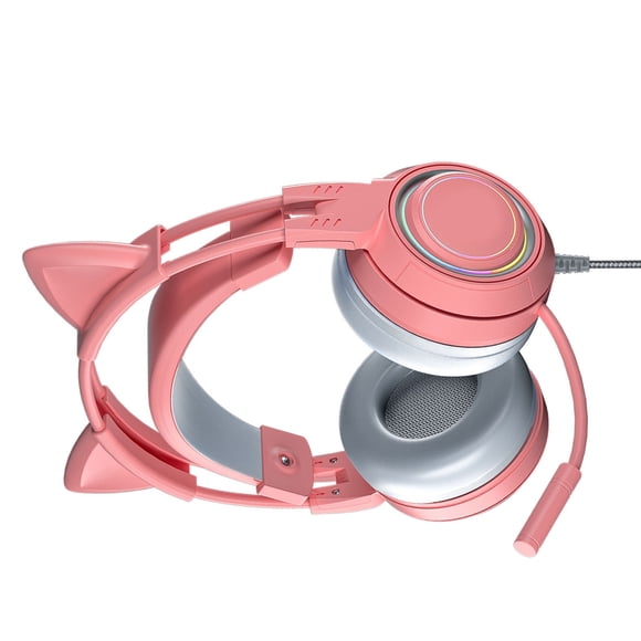 Cat Ear Headphones§wired Cat Ear Headphones§gaming Headset With Removable Cat Ears§girl Gaming Headset§wired Over Ear Headphones§wired Gaming Headset Cat Ear Headphones With