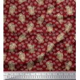 thumbnail image 1 of Soimoi Cotton Voile Fabric Footprint,Bear & Arrow African Decor Fabric Printed Yard 56 Inch Wide, 1 of 1