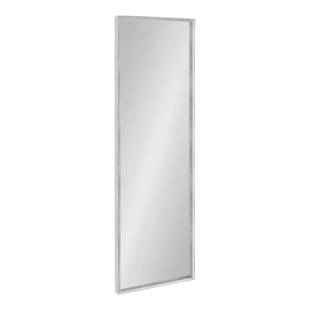 Kate and Laurel Travis Modern Wood Framed Wall Mirror, 16 x 48, Silver, Transitional Rectangle Mirror for Wall