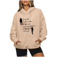 thumbnail image 1 of IROINID Rabais Hauts à Manches Longues pour Femmes Col Rond à Capuche Détente Imprimé Chandail Blouse Chandail en Molleton Hauts Chemises Hauts, Kaki, 1 of 7