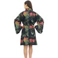 thumbnail image 3 of Bimba Kimono Bordeaux pour Femme avec Ceinture, Imprimé Floral, Vêtement de Nuit, Couvre-Maillot - 10, 3 of 5