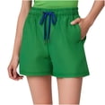 thumbnail image 2 of Timegard Shorts pour Femmes Été Plage Décontractés Amples Taille Élastique Entraînement Course Shorts Légers, 2 of 8