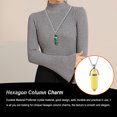 thumbnail image 4 of maskred Hexagon Column Charm Findings Handmade Holiday Hanging Pendants Crystal Necklace Earring Keychains Decorations TRansparent Yellow 1Set, 4 of 6