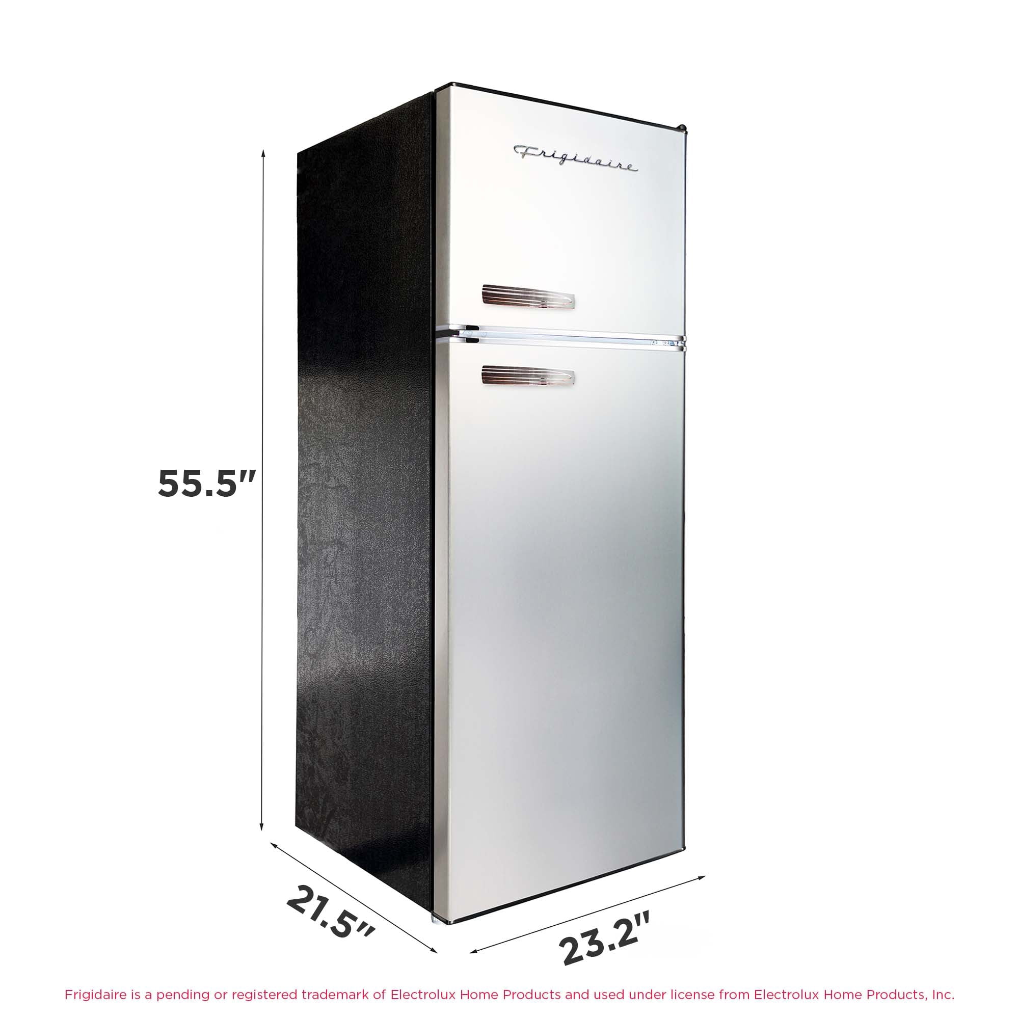 Réfrigérateur Frigidaire rétro 7,5 pi³, réfrigérateur compact à congélateur supérieur, format appartement, platine