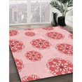 thumbnail image 3 of Ahgly Tapis Rectangulaire Lavable en Machine Intérieur Transitionnel Rouge Clair Rose, 2 Pieds x 5 Pieds, 3 of 7