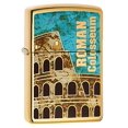 thumbnail image 2 of Zippo Briquet de Poche Romain Colisée en Laiton Poli, 2 of 5