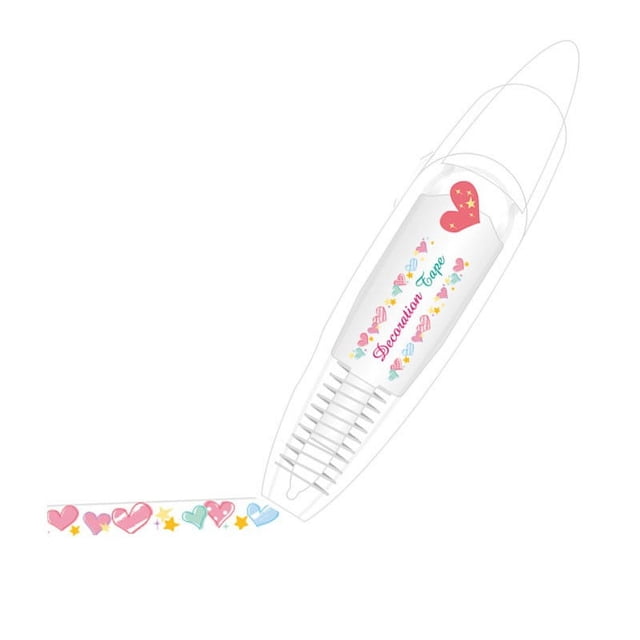 Meitianfacai Pocket Tape Pen DIY Cute Animals Press Type Decorative Pen New Creatives Cartoons Pattern Decorative Tape