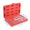 thumbnail image 2 of Domqga Ensemble de Course de Roulements de Roue, Ensemble de Joints de Course de Roulements de Roue, Ensemble de Conducteur de Bagues de Roulement de Roue et Joints en Aluminium 17 Pcs Trousse d'Outils de Garage Auto avec Boîtier Rouge, 2 of 8