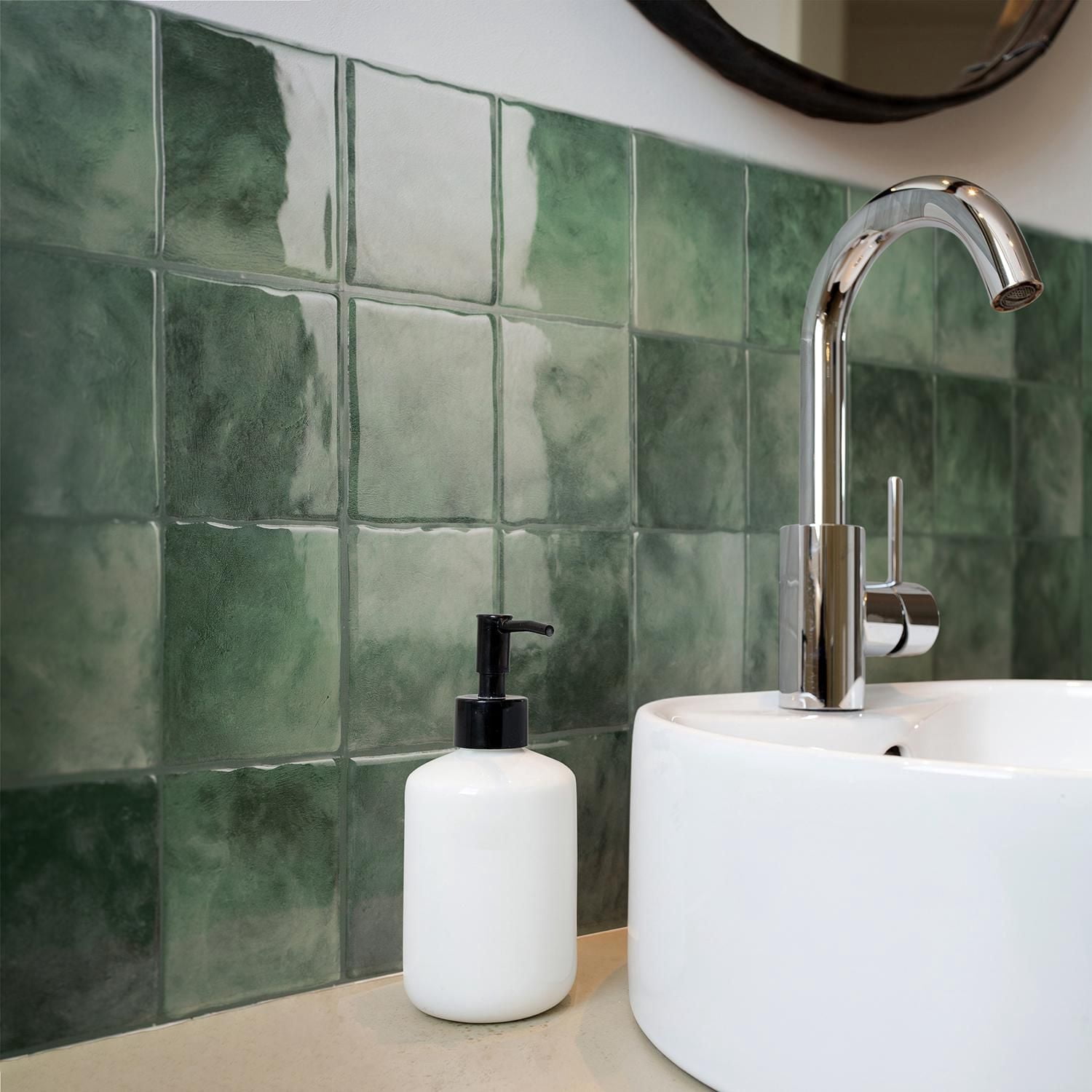 Smart Tiles Peel and Stick Backsplash Wall Tiles, Zellige Taza, 4-Pack, 9in x 9in
