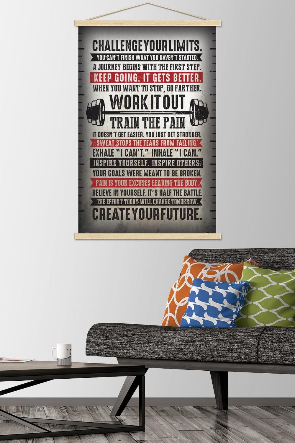 Challenge Your Limits Wall Poster, 14.725" x 22.375"