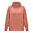 thumbnail image 4 of EGNMCR Pull Col Roulé pour Femmes, Pulls pour Femmes et Pull Décontracté d'Hiver pour Femmes Blouse à Col Roulé Tricot Manches Longues Hauts Unis Pulls pour Femmes, 4 of 8