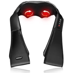 Costway Shiatsu Massage de l'épaule au niveau du cou avec tissu de chaleur profond 3D-Kneading