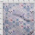 thumbnail image 3 of oneOone Cotton Cambric Bluish Violet Fabric Asian Japanese Pattern Sewing Craft Projects Fabric Prints By Yard 56 Inch Wide, 3 of 4