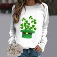 thumbnail image 2 of QIPOPIQ Chandails à Manches Longues pour Femmes T-Shirts de la Saint-Patrick Chandail Shamrock T-Shirt Vert Hauts T-Shirts de la Saint-Patrick Tuniques à Col Rond pour Dames T-Shirts de Fête T-Shirts Graphiques Aubaines, 2 of 4