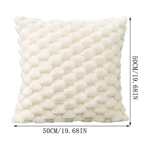 Nilvkv Weaving Snowflake Velvet Solid Color Pillow Office Sofa Lumbar Support Pillow Bedside Support Pillowcase Cushion