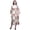 White, variant on Bimba Oxford Blue Flower Leaves & Poppy Printed Crossover Robes Bridesmaid Getting Ready Shirt Dresses Bathrobes For Women S