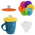 thumbnail image 2 of MYG Red Glass Drink Cover Cup Lid Anti-dust Coffee Mug Keep Warm Silicone, 2 of 6