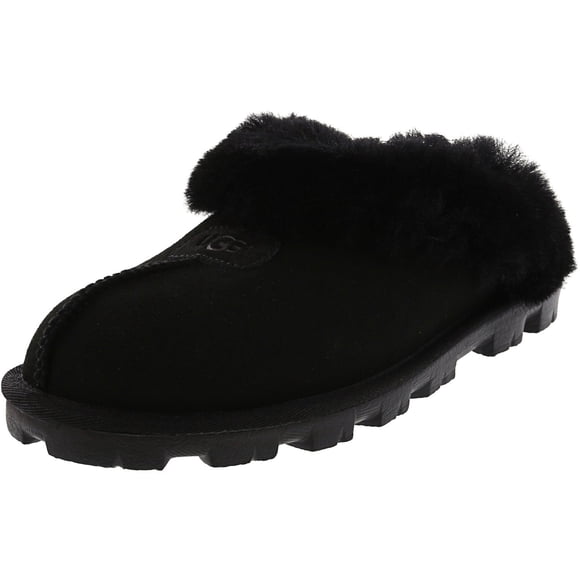 Ugg Women's Coquette Black Sheepskin Slipper - 7M