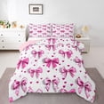 thumbnail image 2 of Erosebridal Girly Bow Bedding Full Comforter Set, Colorful Flower Down Comforter, Cartoon Theme Decor, Reversible 3 Pieces, 2 of 7
