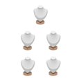 thumbnail image 1 of kurtrusly Necklace Display Bust Smooth Stable for store Showroom Retail Dresser S White 5Set, 1 of 6