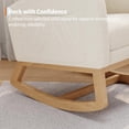 thumbnail image 3 of BeesClover Nursery Rocking Chair, Modern Glider with High Backrest and Sturdy Wooden Legs, Comfortable Accent Rocker for Living Room, Bedroom, Nursery Furniture, Easy Assembly, 3 of 8