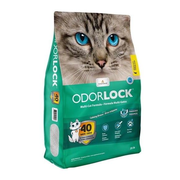 Intersand America 777979214256 25 Lb Odorlock Litière pour Chat Apaisante Breeze