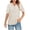 Beige, variant on breaise Women 2025 Summer Henley Tunic Top V Neck Short Sleeve Waffle Shirts Slim Fit Casual Ribbed Knit Shirt Blouses Black,L