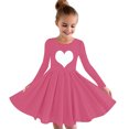thumbnail image 1 of MeetoTime Robe de Performance pour Filles à Manches Longues, Couleur Unie, Col Rond, Extensible, Robe de Récital Scolaire, 4-14 Ans, Vêtements pour Enfants, 1 of 4