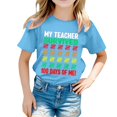 thumbnail image 1 of Hauts pour Filles Décontractés Imprimés Col Rond Manches Courtes pour Filles - et T-Shirts Confortables pour un Usage Quotidien, 1 of 6