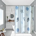 thumbnail image 2 of Shower Curtain Hooks Shower Curtain Waterproof Mold-Resistant Thick Type Bathroom Curtain Installation Kit Bathroom No-Punch Separation Curtain Door Curtain Window Curtain Hanging Curtain, 2 of 6