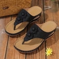 thumbnail image 4 of KIHOUT Summer Womens Sandals, Ladies New Summer Floral Wedge Flip-flops, 4 of 4