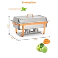 thumbnail image 4 of Garvee Réchaud pour Buffet, Ensemble, 8 Qt, Jetable, Acier Inoxydable 201, 6 Paquets de Réchauds et Ensembles de Réchauffe-Buffet, 4 of 7
