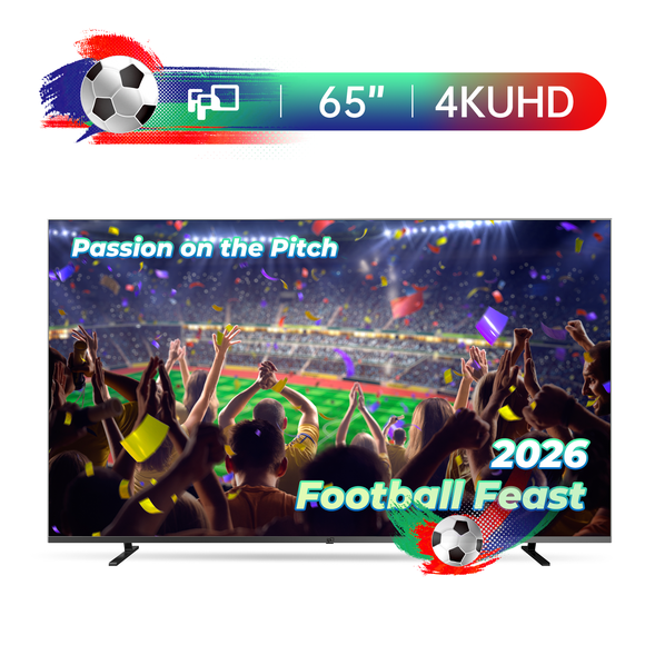 FPD Téléviseur Intelligent de 65 Pouces, 4K UHD Google TV avec Google Play Intégré Google Cast, Dolby Audio, HDR 10, Téléviseur à Écran Plat avec Télécommande Vocale Google Assistant
