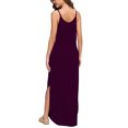 thumbnail image 4 of Robes Grande Taille Mode Femmes Décontractées à Col en V Unies Robes d'Été Sans Manches Robe Chandail Robes de Soirée pour Femmes Élégantes Chic en Liquidation, 4 of 6