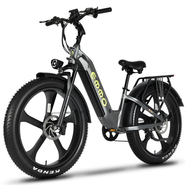 EMMO Vegar Pro Step Thru Fat Tire Torque Sensor Low Step Electric Bike - 48V/20Ah 750W UL Certified - 125km Range - Graphite Grey