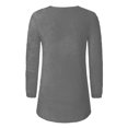 thumbnail image 4 of Innerwin Hauts en Tricot Manches Longues Femme Chandail Décontracté Col Rond Tunique Ample Blouse Gris XXXS, 4 of 7