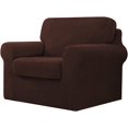 thumbnail image 1 of CHUN YI Stretch Checks Spandex Sofa Cover Separate Backrests Cushions Cover Slipcover, 1 of 5