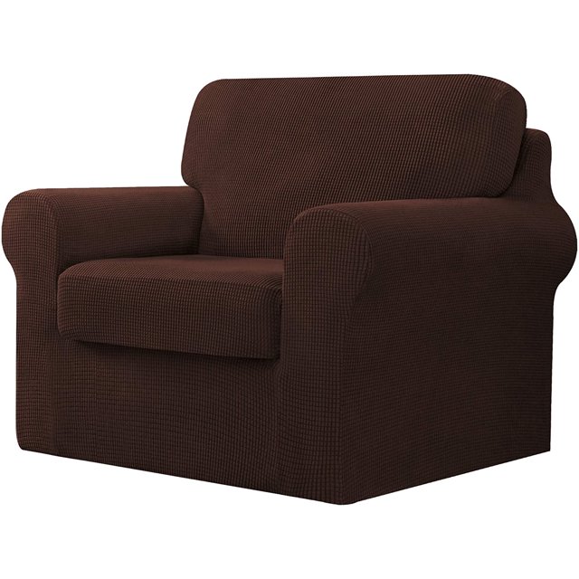 CHUN YI Stretch Checks Spandex Sofa Cover Separate Backrests Cushions Cover Slipcover