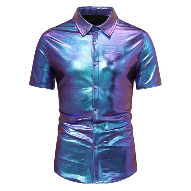 Birdeem Chemise pour Hommes, Manches Courtes, Col à Revers, Décontractée, Sportive