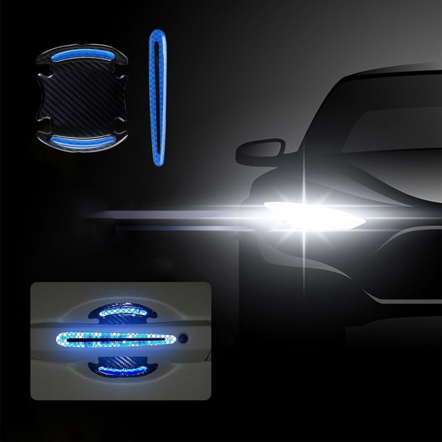 Blateno Car Door Handle Protection Film Reflective Invisible Door Bowl Protection Sticker Carbon Fiber Door Handle Sticker Paint Scratch Sticker