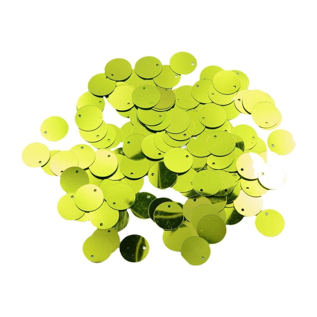 yuksok 130 Pcs Paillettes Rondes Amples 16mm pour Fabrication de Bijoux Vêtement Robe de Mariage Vert Clair