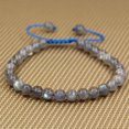 thumbnail image 2 of Natural A Grade Labradorite Gemstone 6mm Round Beads Adjustable Bracelet 7" Unisex, 2 of 3
