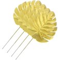 thumbnail image 3 of 10PCS Gold Decoration Imitation Turtle Back Leaf Artificial Plants Palm Leaves Tropical Party Leaves, 3 of 5