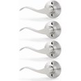 thumbnail image 1 of Satin Nickel Door Handle Interior Brushed Nickel Passage Door Lever for Hall and Closet Keyless Door Lock Set Reversible for Left Right Sided Doors Leverset Handleset, 1 of 6