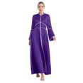 thumbnail image 2 of TiaoBug Robe de Clergé pour Femmes, Ministre, Printemps/automne, Manches Longues, Robe de Chorale d'Église, Violet 3TG, 2 of 7