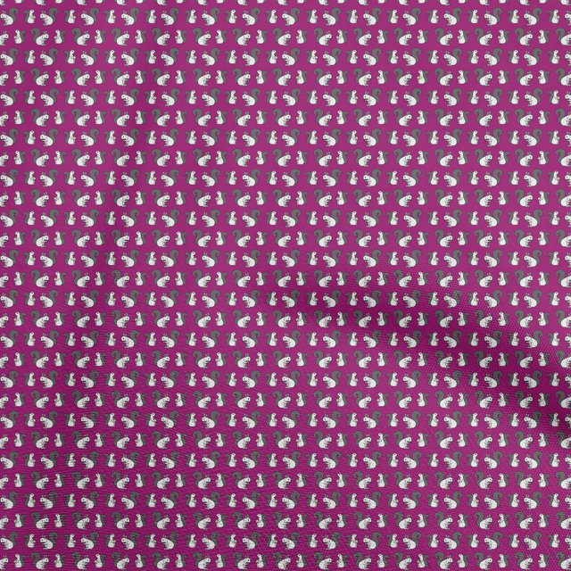 oneOone Rayon Purple Fabric Animal Sewing Craft Projects Fabric Prints By Yard 56 Inch Wide