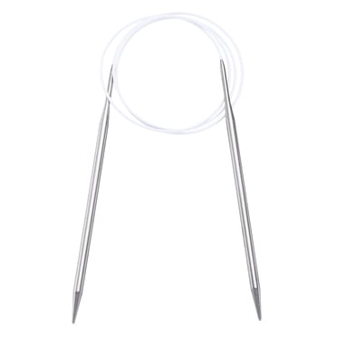 Uxcell Size US 8 Knitting Needles Circular Needle 40 inch Round Metal Stainless Steel Needle for Handmade Projects DIY Knit Blankets