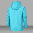 thumbnail image 2 of Veste à Capuche Imperméable Unie Bleu Ciel pour Femmes, Ensembles à Capuche pour Femmes, Spandex, Piste, Gym, Randonnée, Course, Sortie, Hiver Automne, à Fermeture Éclair, 2025, Vêtements L, 2 of 4